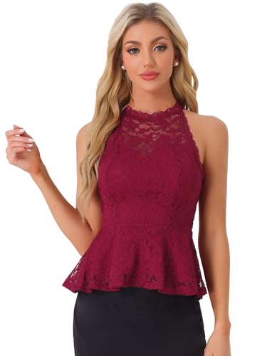 トップス sheller flower lace glitter peplum tops flower lace glitter peplum tops – shéller / シェリエ